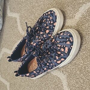 Sperry 'Pier Wave LTT' in 'Harmony' Navy Multi-Color Print Sneaker - Size 7